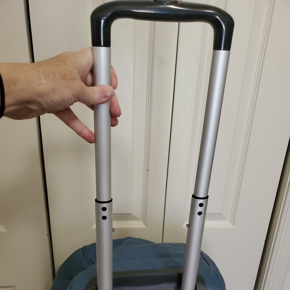 Samantha Brown Wheeled Nylon quilted Weekender - Blue - Picture 9 of 9